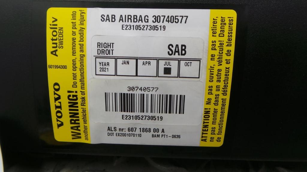 VOLVO S40 AIRBAG RECHTS 2005, Ophalen of Verzenden, Gebruikt, Stiba lid