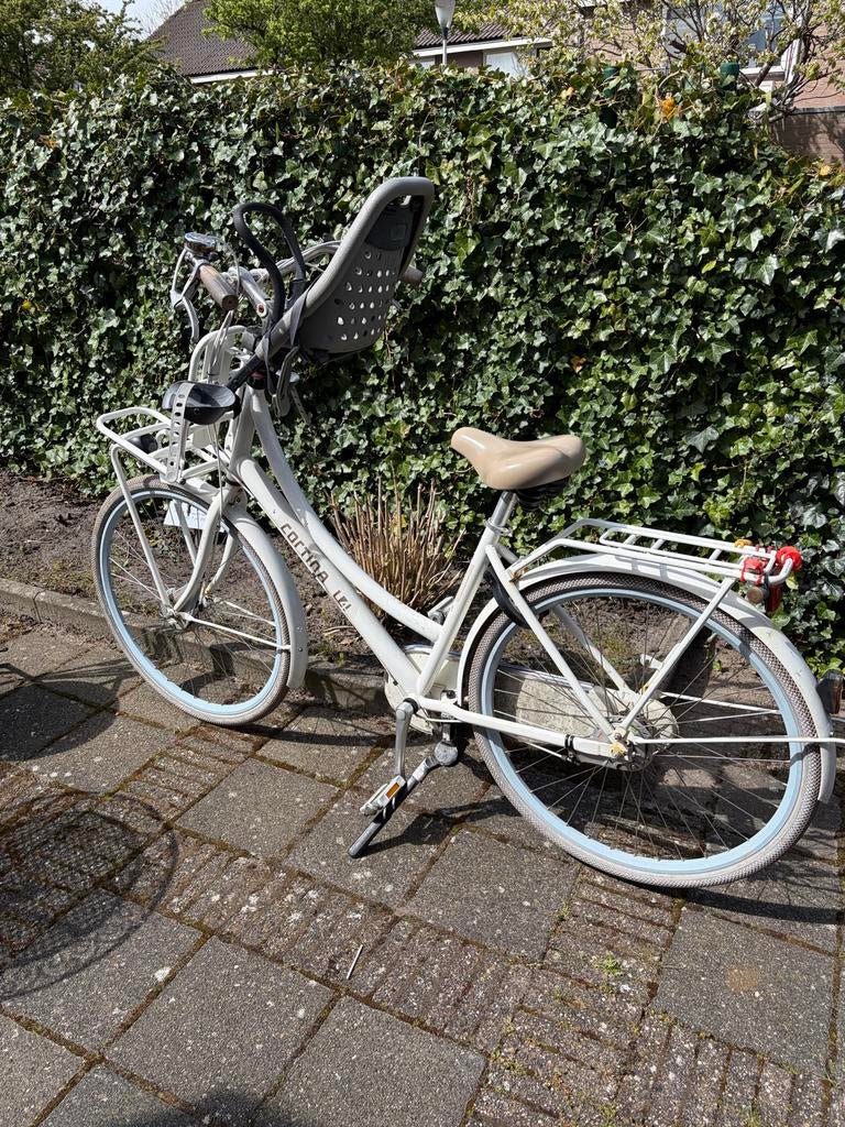 Cortina U4 Transportfiets Dames - Wit, Fietsen en Brommers, Fietsen | Dames | Damesfietsen, Terugtraprem, Ophalen, Overige merken