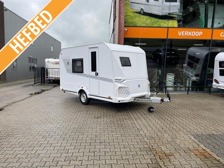 Knaus Yaseo 340 PX, Caravans en Kamperen, Caravans, Bedrijf, tot en met 2, 750 - 1000 kg, Treinzit, Knaus, Hefbed, Overige typen