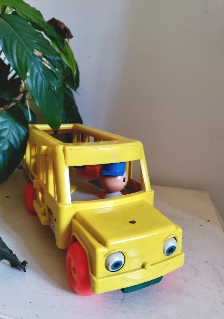 Vintage Fisher Price schoolbus, Kinderen en Baby's, Speelgoed | Fisher-Price, Ophalen of Verzenden, Gebruikt, Speelset