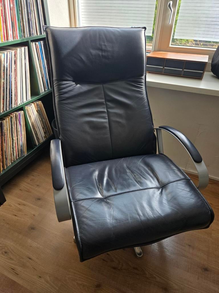 Leeren Draaifauteuil Stoel, Huis en Inrichting, Fauteuils, Ophalen of Verzenden, Gebruikt, 75 tot 100 cm, 50 tot 75 cm