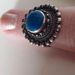 Vintage Zilveren Ring met Echte Lapis Lazuli Steen, Jaren 70, Sieraden, Tassen en Uiterlijk, Ringen, Gebruikt, Blauw, Ophalen of Verzenden