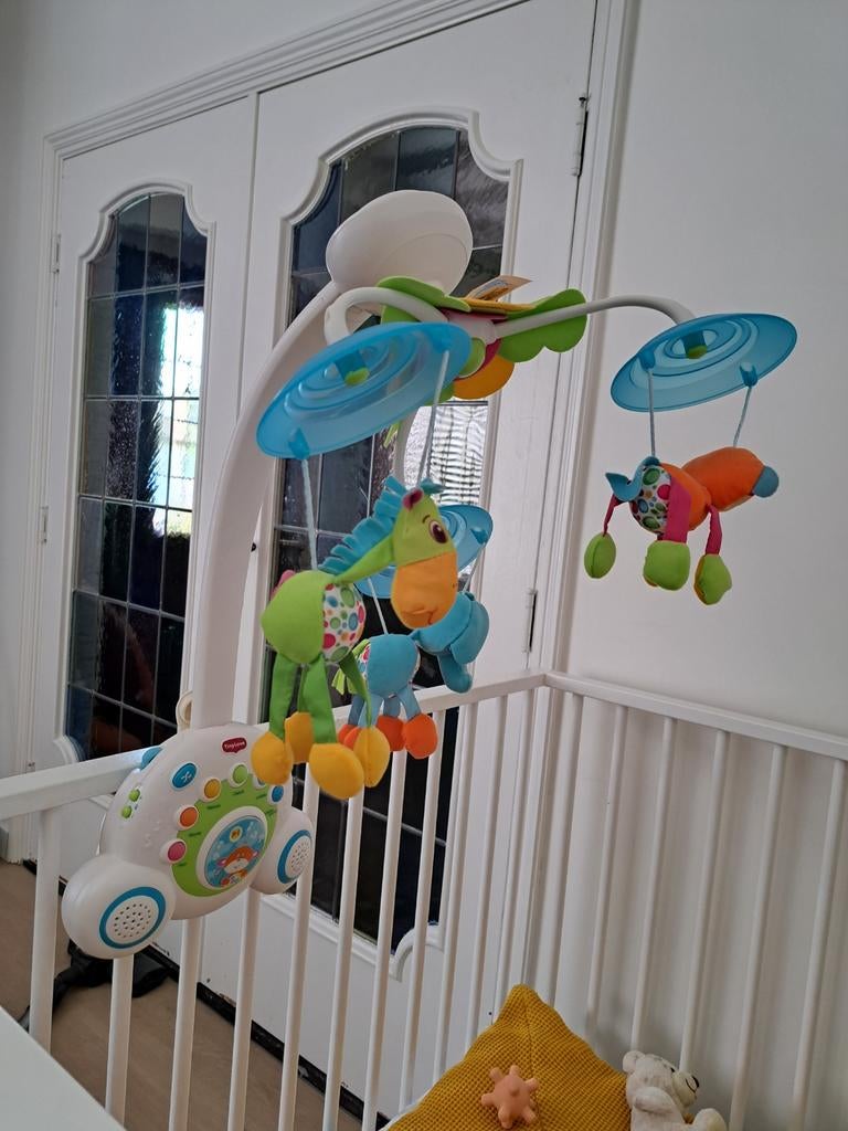 Tiny Love Mobiel met licht en geluid voor babybedje, Kinderen en Baby's, Ophalen of Verzenden, Zo goed als nieuw, Mobiel, Met licht