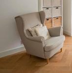 Lichtgrijze wingchair - comfortabel en stijlvol, Ophalen, Gebruikt, Stof, 75 tot 100 cm