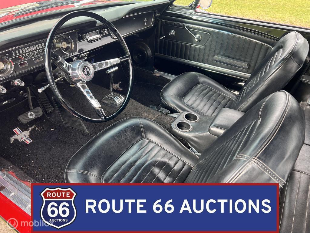 Ford Mustang Cabriolet | 1965 | Route 66 Auctions, Auto's, Overige carrosserieën, Zwart, Bedrijf, Handgeschakeld
