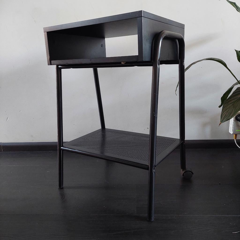 Nachtkastje ikea Setskog, zwart, Ophalen, Gebruikt, Minder dan 45 cm, 55 tot 70 cm