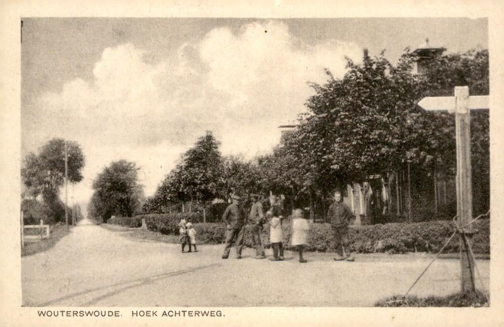 Wouterswoude Hoek Achterweg # 999, Verzenden, 1920 tot 1940, Ongelopen, Friesland