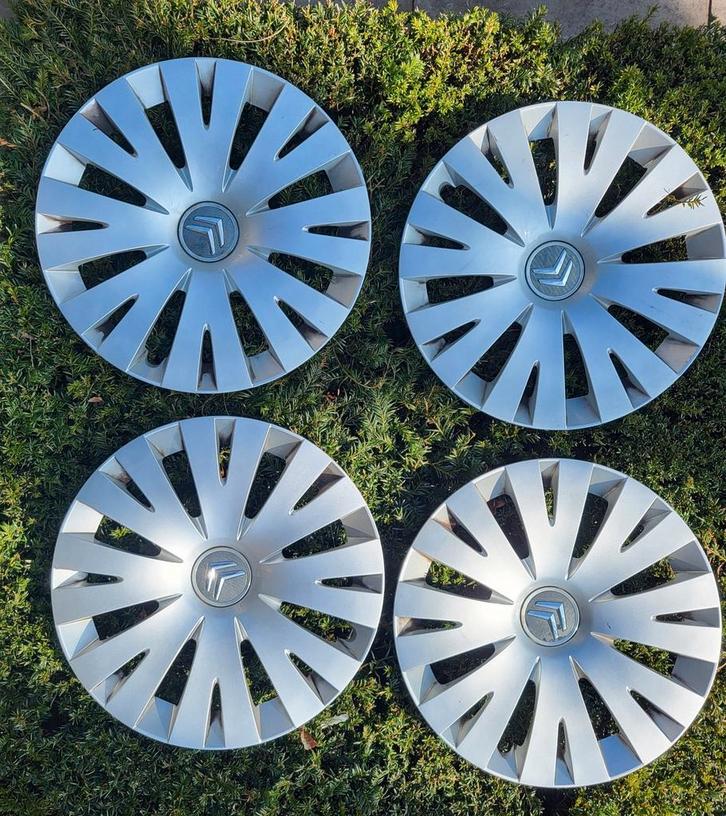 4x Originele Citroën C5 wieldoppen / siervelgen, Auto diversen, Wieldoppen, Gebruikt, Ophalen of Verzenden