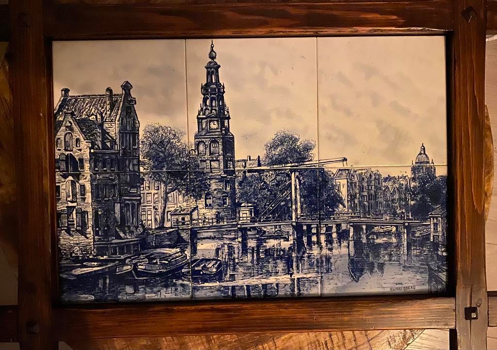 Delftsblauw wandtegels 6 stuks ( Klinkenberg ), Antiek en Kunst, Kunst | Schilderijen | Klassiek, Ophalen