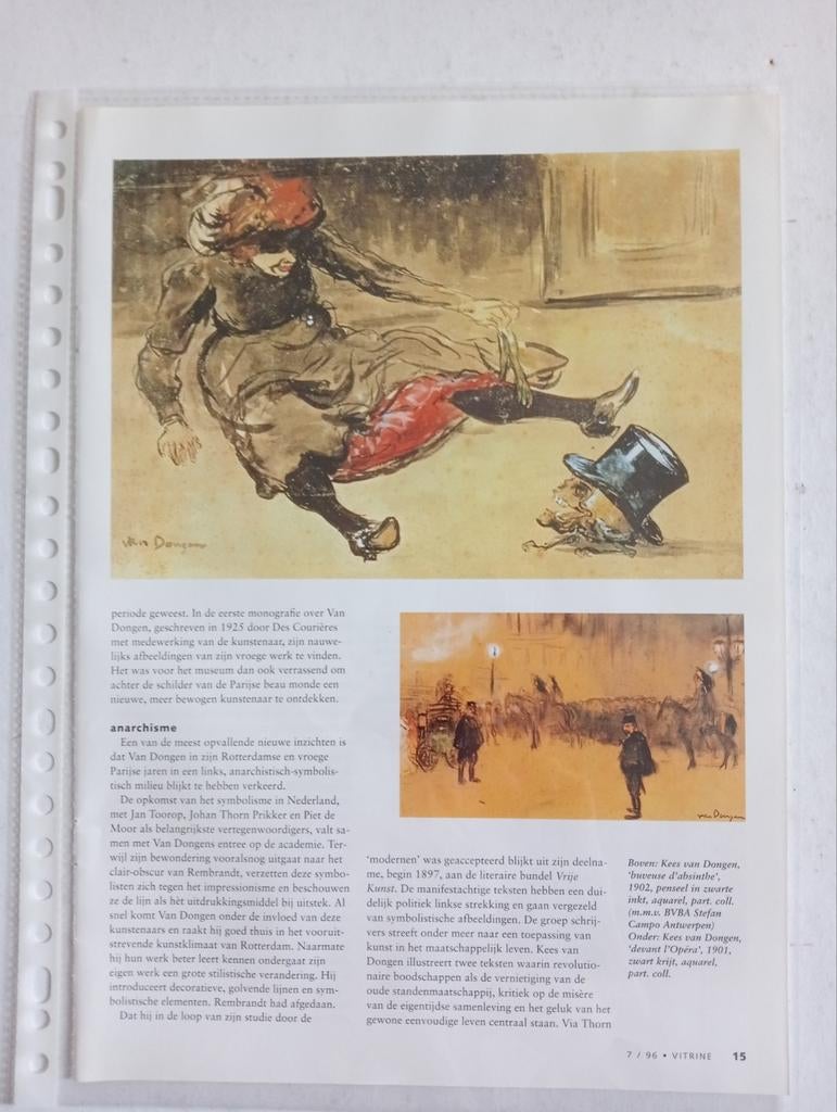Kees van Dongen artikel 1996 'De onbekende van Dongen', Ophalen of Verzenden, 1980 tot heden, Tijdschrift