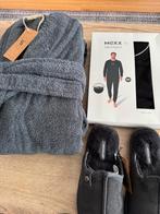 Heren Walra Badjas, Mexx Pyjama & greyhound Pantoffels Set, Ophalen of Verzenden, Nieuw, Overige maten