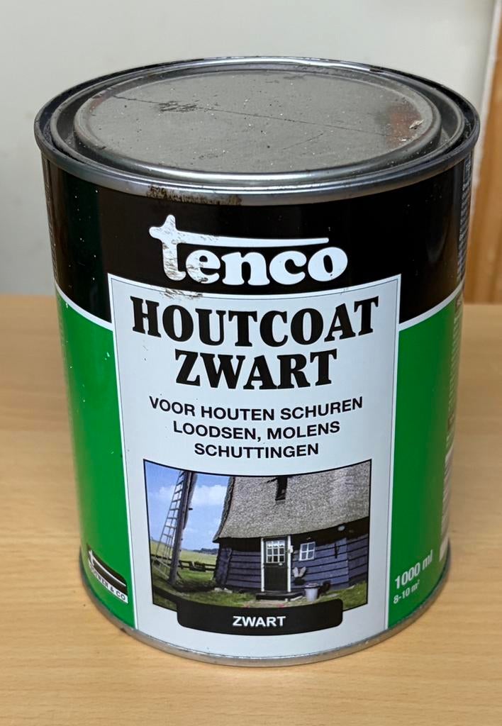 Houtcoat Tenco zwart (0,8 ltr), Ophalen, Beits, Zo goed als nieuw, Minder dan 5 liter