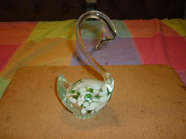 2 Mooie grote glazen zwanen van Murano uit 1950 goede staat, Ophalen of Verzenden