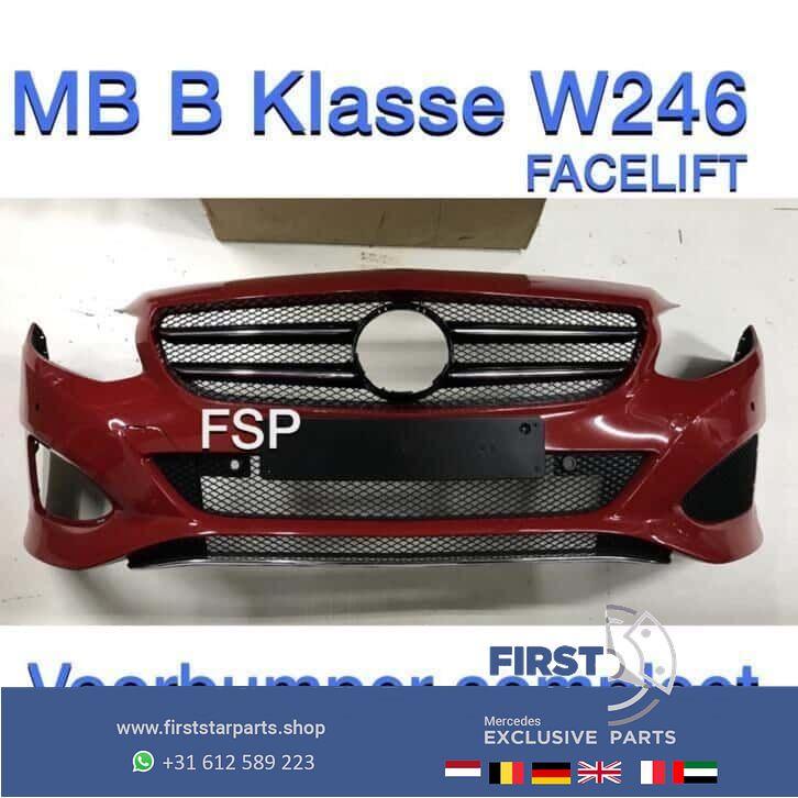 W246 B Klasse Facelift Voorbumper Compleet 2012-2018 rood MB, Auto-onderdelen, Carrosserie en Plaatwerk, Gebruikt, -, Voor, Ophalen of Verzenden