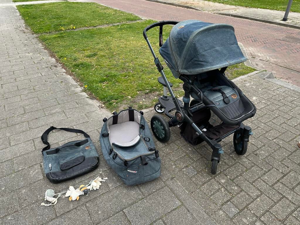 Bugaboo Diesel kinderwagen met reiswieg en accessoires, Ophalen, Gebruikt, Bugaboo, Combiwagen