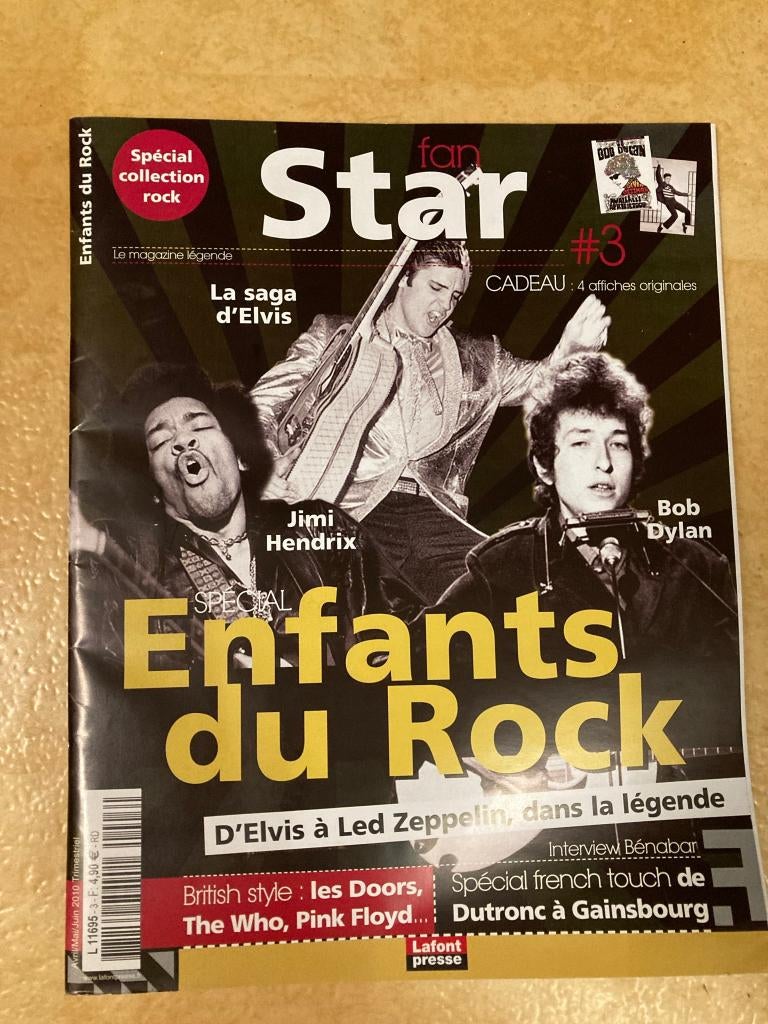 Fan Star FR JImi Hendrix Led Zeppelin Elvis Bob Dylan, Boeken, Muziek, Zo goed als nieuw, Artiest, Ophalen of Verzenden