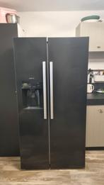 Amerikaanse koelkast zwart, Gebruikt, 200 liter of meer, 60 cm of meer, Met aparte vriezer