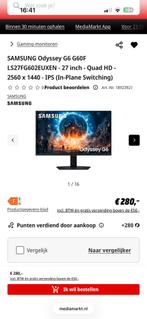SAMSUNG Odyssey G6 G60F LS27FG602EUXEN, HDMI, IPS, In hoogte verstelbaar, Zo goed als nieuw