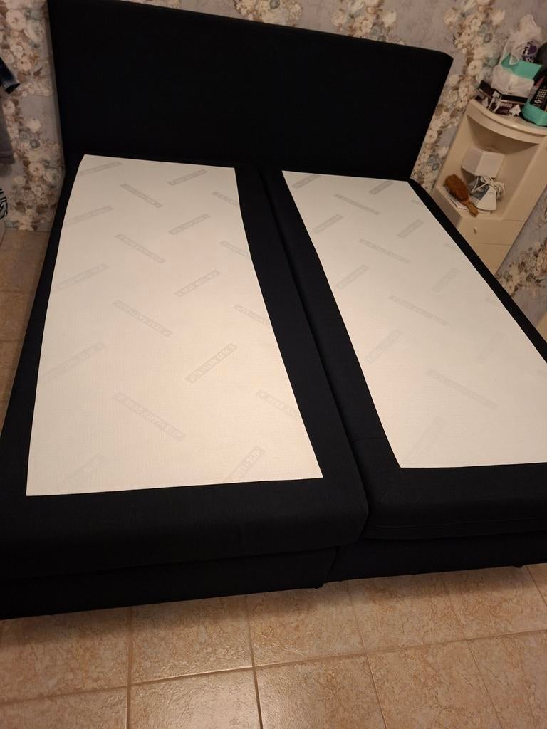 Nette boxspring 200x180cm, Ophalen, Tweepersoons, Zo goed als nieuw, 180 cm