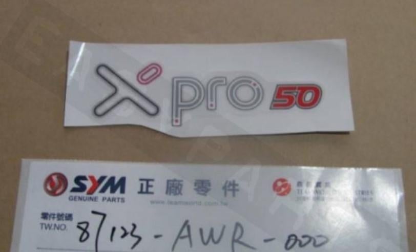 Sticker voorscherm Sym jet X pro origineel 87123-awr-000, Ophalen of Verzenden, Veen, Info@veen.nl, Veen
