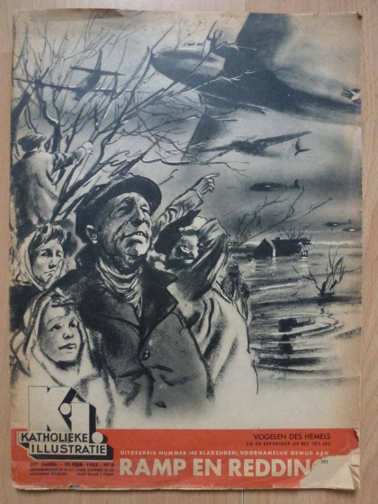 Ramp en redding Watersnoodramp 1953 - Katholieke Illustratie, Boeken, Ophalen of Verzenden, 20e eeuw of later, Gelezen