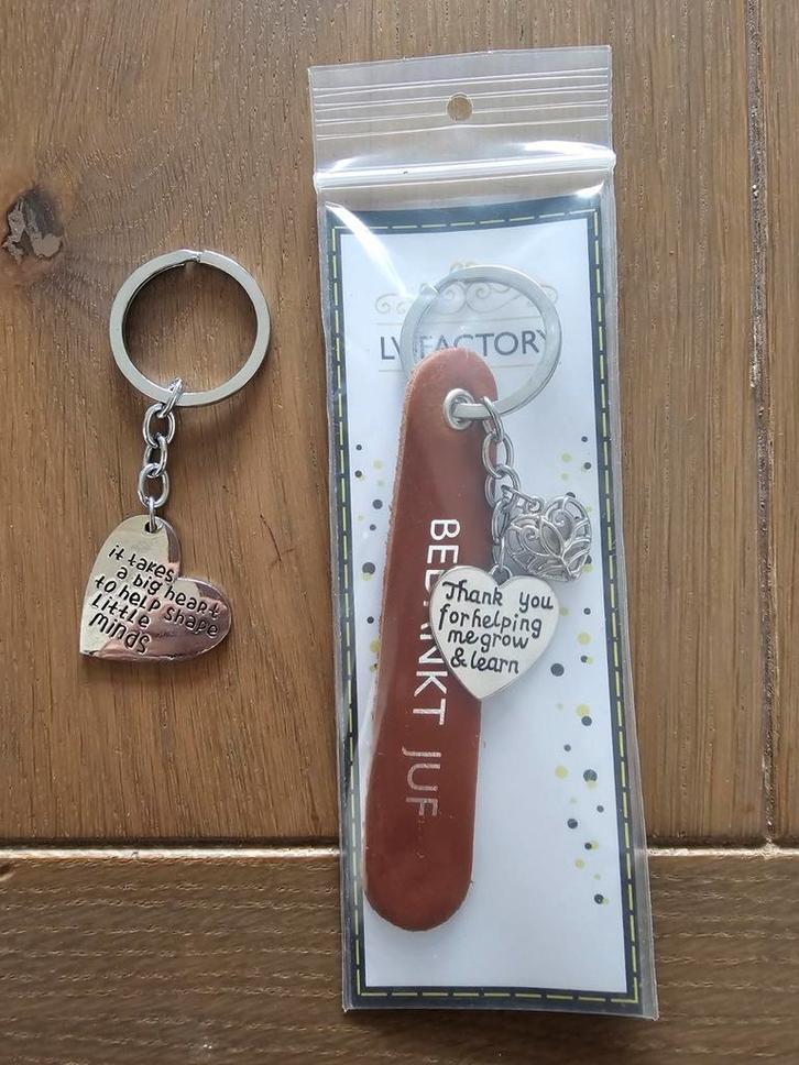 Sleutelhanger bedankje juf - ook los verkrijgbaar, Verzamelen, Sleutelhangers, Ophalen of Verzenden