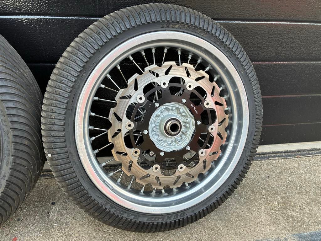 KTM Supermoto Wielen Set - Compleet met remschijven, Ophalen of Verzenden, Gebruikt