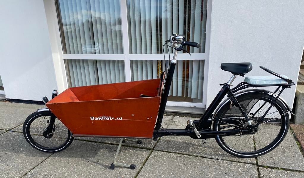 Bakfiets met kinder zitje achter - niet elektrisch, Fietsen en Brommers, Ophalen, Gebruikt, 2 kinderen, Elektrisch