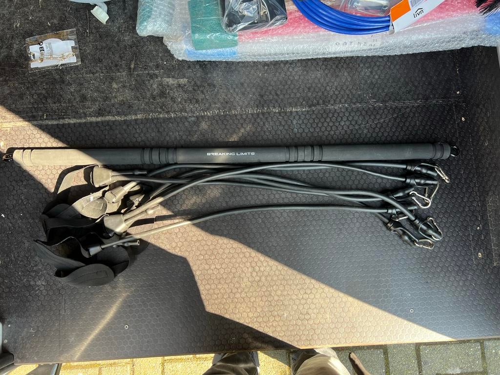 Fitness set: Breaking Limits stok en weerstandsbanden, Ophalen, Zo goed als nieuw, Armen, Weerstandband