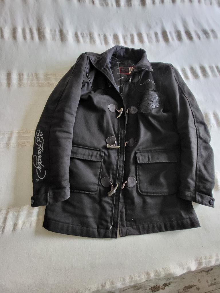 Ed Hardy motorjack jas, Ophalen, Gedragen, Maat 48/50 (M), Zwart