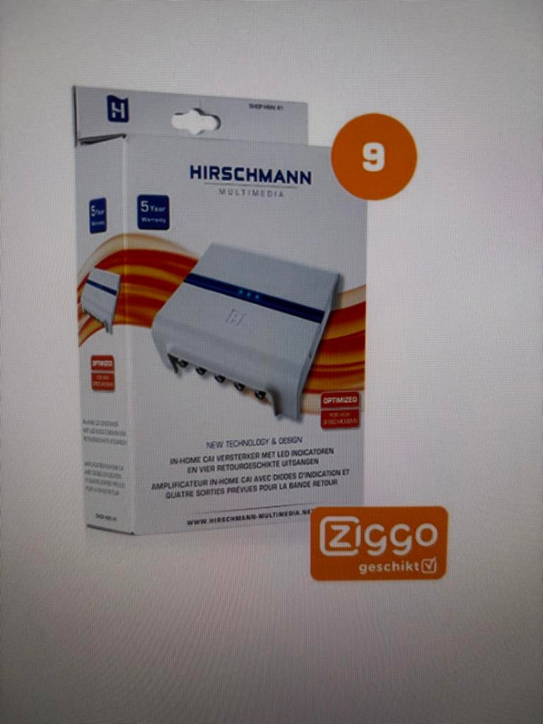 Hirschmann HMV41 Antenneversterker - Ziggo Geschikt, Ophalen, Zo goed als nieuw, Minder dan 2 meter, Tv-kabel