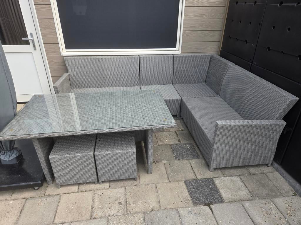 Van Der Garde lounge diningset., Tuin en Terras, Tuinsets en Loungesets, Ophalen, Wicker