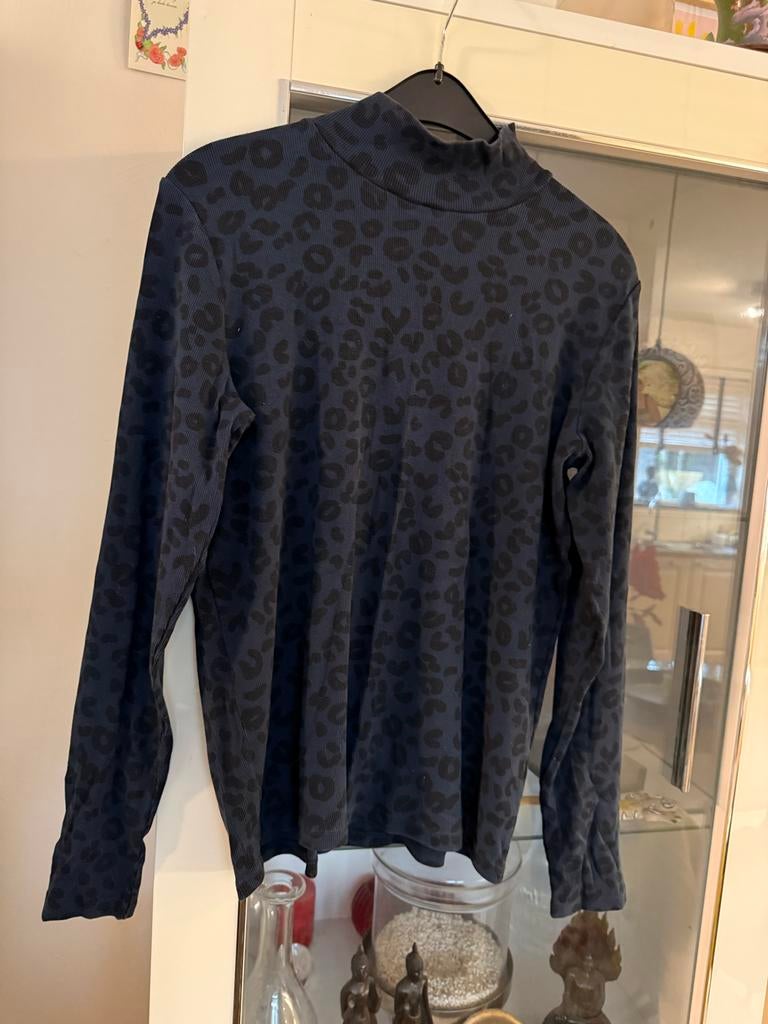Hema trui met panterprint maat L, Blauw, Maat 42/44 (L), Ophalen of Verzenden, Zo goed als nieuw