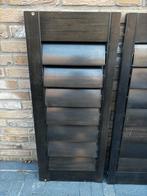 Set van 2 houten luiken (shutters) donker, Huis en Inrichting, Minder dan 50 cm, Gebruikt, Zwart, Ophalen of Verzenden