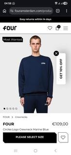 FOUR Trainingspak XL - Donkerblauw Crewneck en Broek, Blauw, Maat 56/58 (XL), Ophalen of Verzenden, FOUR