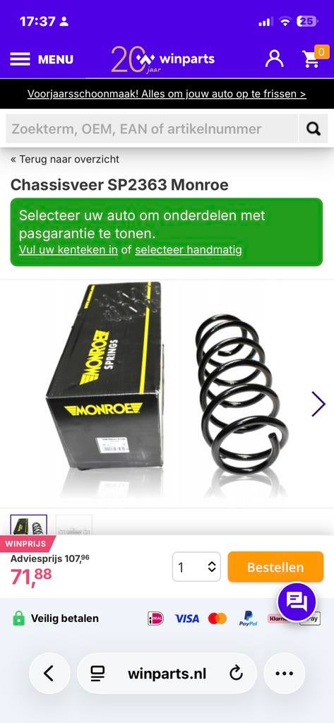 Nieuwe Monroe Chassisveren SP2363 (2 stuks), Ophalen of Verzenden, Nieuw, Citroën