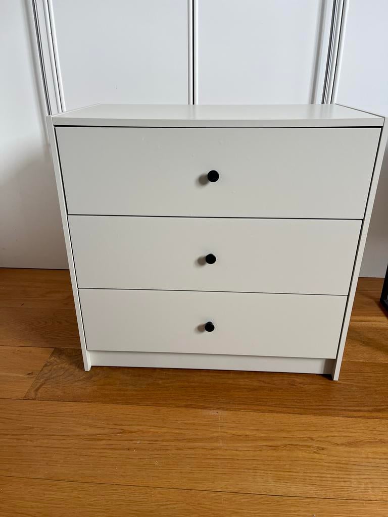 GURSKEN Ladekast 3 lades, lichtbeige, 69x67 cm, Ophalen, 50 tot 100 cm, Zo goed als nieuw, 3 of 4 laden