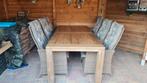 Compleet tuinset met 6 verstelbare stoelen, Tuin en Terras, Ophalen, Gebruikt, Teakhout
