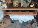 Vintage houten handdoekenrek met tekst, Ophalen of Verzenden, Gebruikt