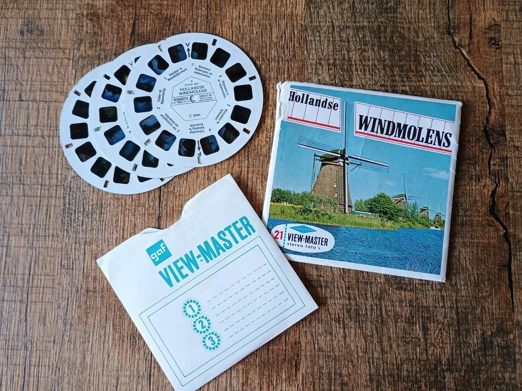 Viewmaster schijfjes - Hollandse windmolens - molens, Ophalen of Verzenden, Gebruikt