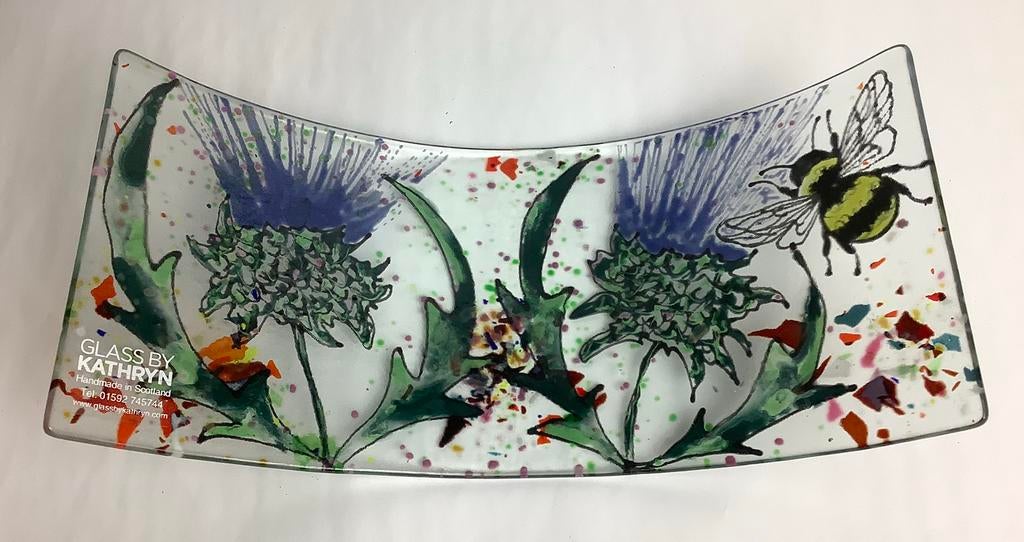 KATHRYN GLASS SCOTLAND - fusing glas schaal, Ophalen of Verzenden