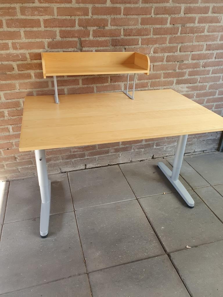 IKEA BUREAU OP HOOGTE VERSTELBAAR GALANT, Demontabel, Gebruikt, 120 cm, Ophalen of Verzenden