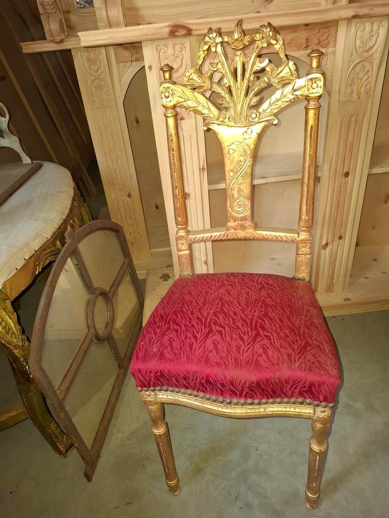 2x nieuwe barok stoelen, Huis en Inrichting, Stoelen, Ophalen, Nieuw, Rood, Twee