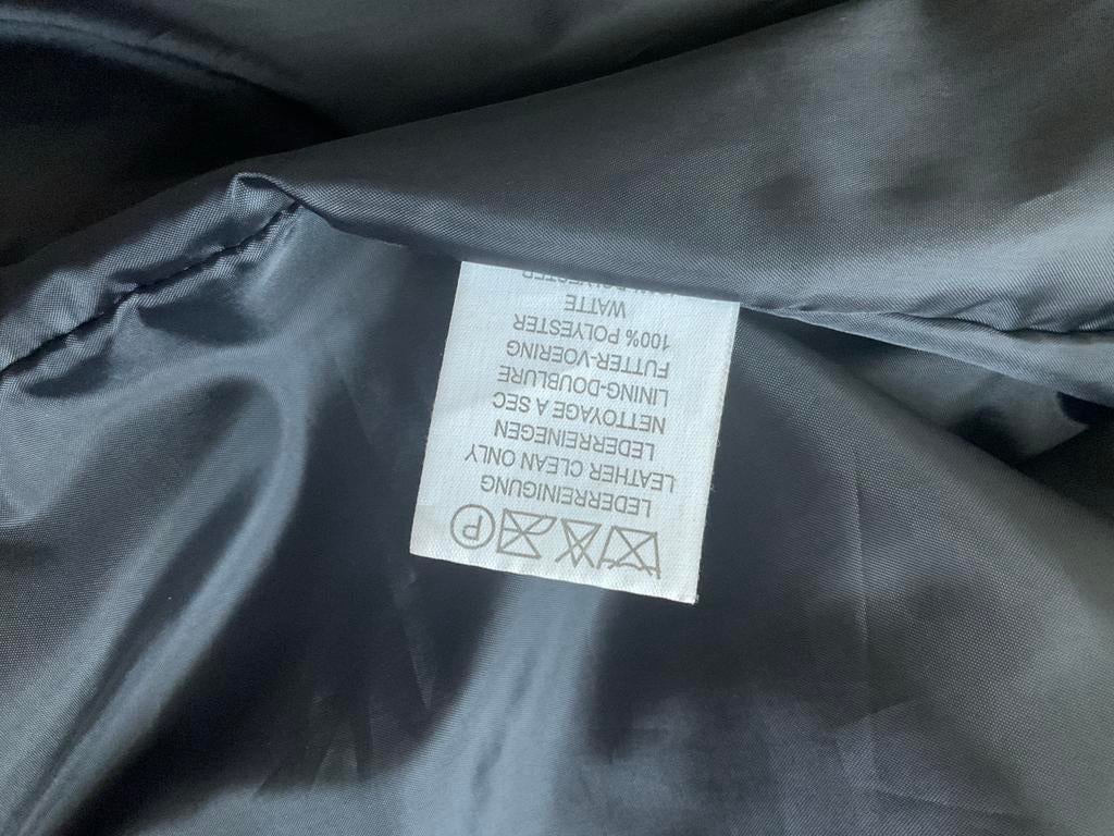 Heren nappa parkerjas zwart z.g.a.n, Kleding | Heren, Jassen | Winter, Verzenden, Gedragen, Maat 48/50 (M), Zwart