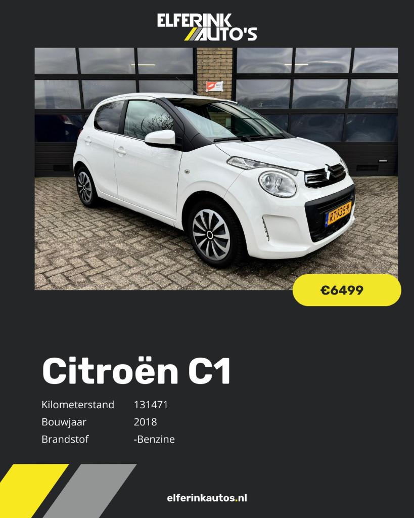 Citroën C1 (bj 2018), Voorwielaandrijving, Gebruikt, Overige carrosserieën, 4 stoelen