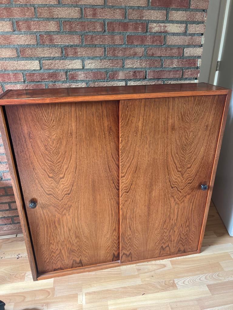 Vintage Glazen Kast met Schuifdeuren - Jaren '60 Design, Ophalen