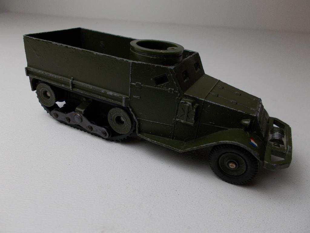 1960 Dinky Toys 882 HALF TRACK M-3 + RUPSBANDEN! (-N-), Ophalen of Verzenden, Gebruikt, Bus of Vrachtwagen, Dinky Toys