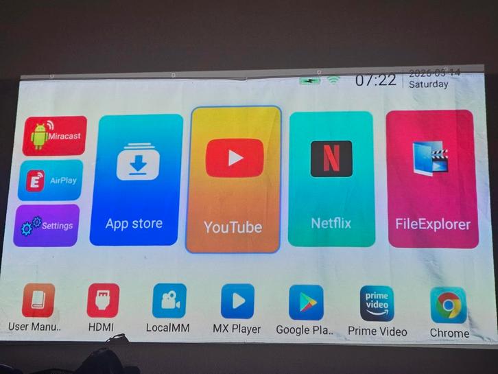 BYINTEK P20 Mini DLP Projector - Android 9.0, Goede staat, Audio, Tv en Foto, Beamers, Ophalen of Verzenden