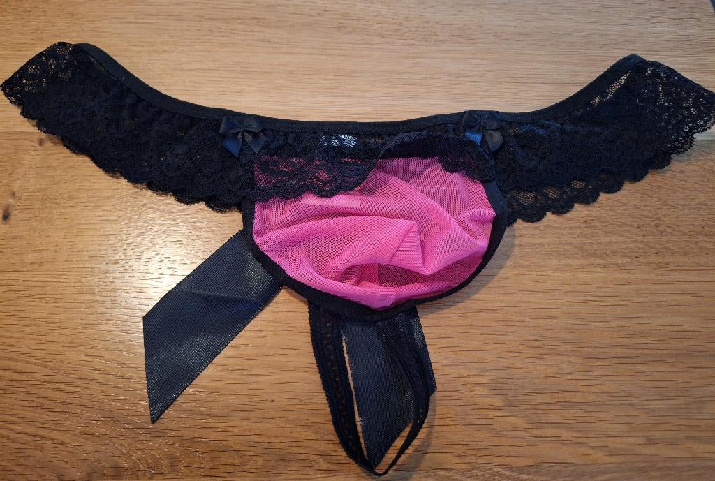 sexy herenstring maat xl, Verzenden, Zwart, Overige typen