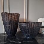 Gave set mat bruine glazen schalen nieuw japandi chique, Nieuw, Ophalen of Verzenden, X, X